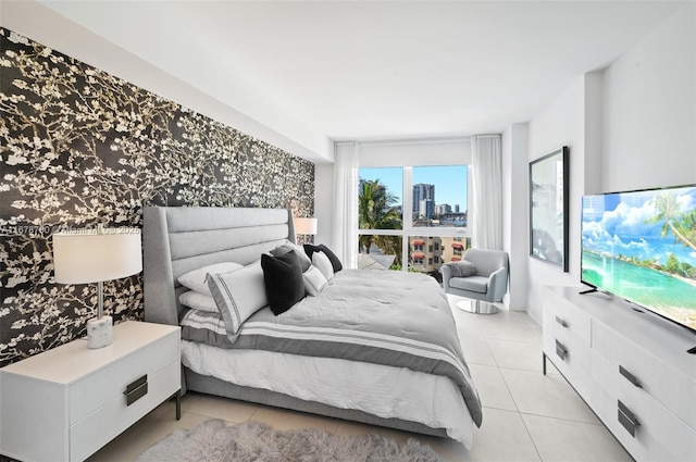 401 N Birch Rd Unit 505, Fort Lauderdale, FL 33304 - bedroom with light tile patterned floors