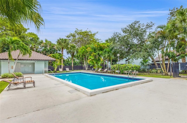 view of pool with a patio area