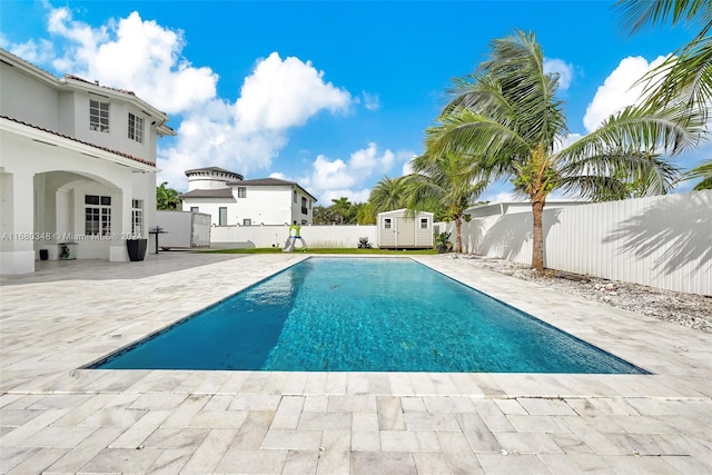 view of pool with a patio area