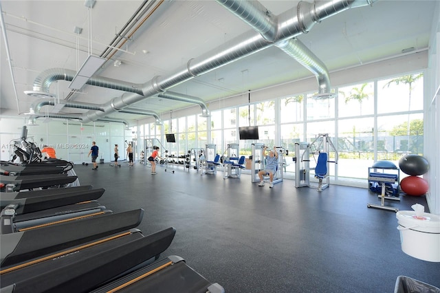 view of exercise room