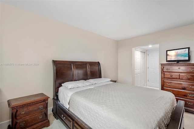 bedroom featuring a closet