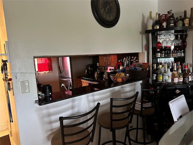 view of bar