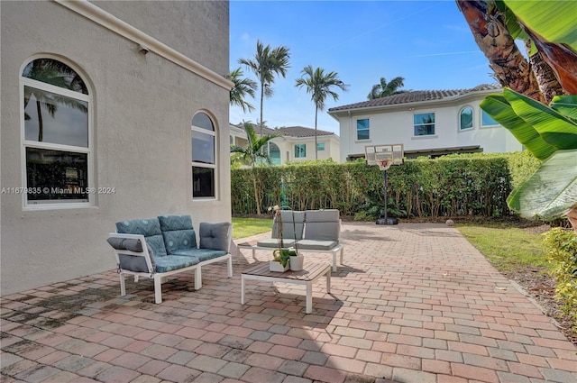 view of patio / terrace with an outdoor hangout area