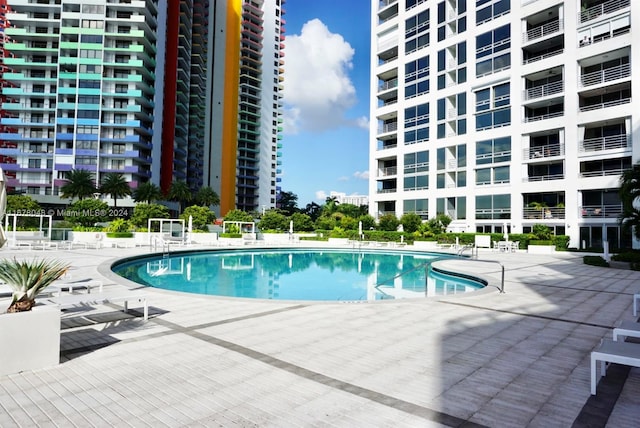 view of pool with a patio