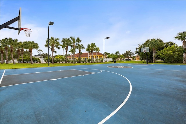 view of basketball court