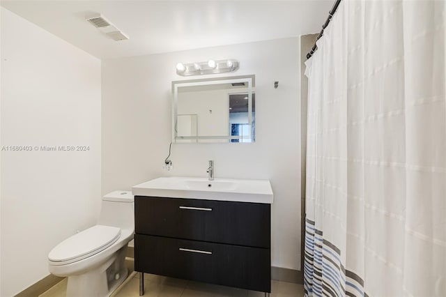 850 N Miami Ave Unit W-906, Miami, FL 33136 - bathroom featuring vanity, tile patterned floors, and a shower with shower curtain