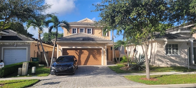 view of front of home featuring a garage