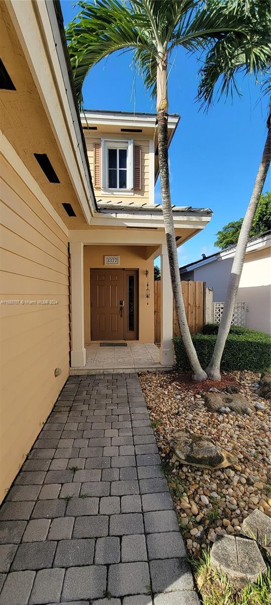 view of doorway to property