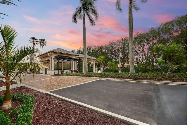 exterior space with a gazebo