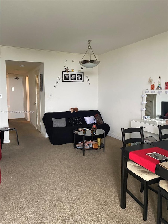 view of carpeted living room