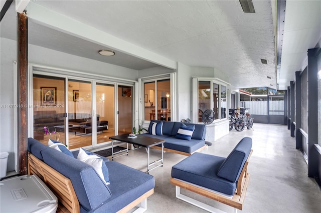 view of patio with an outdoor living space