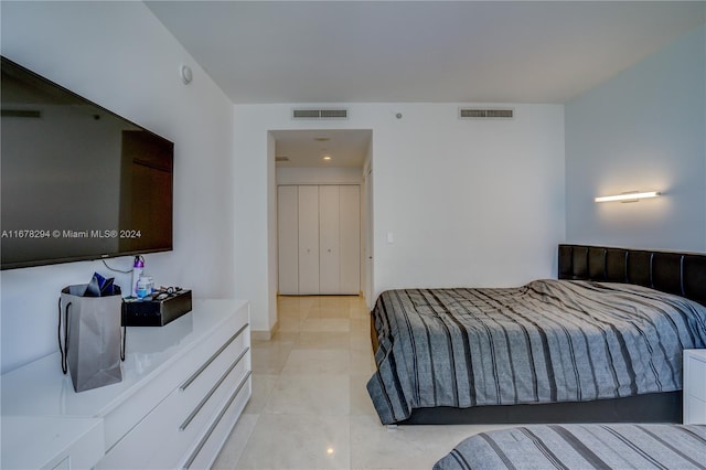 view of tiled bedroom