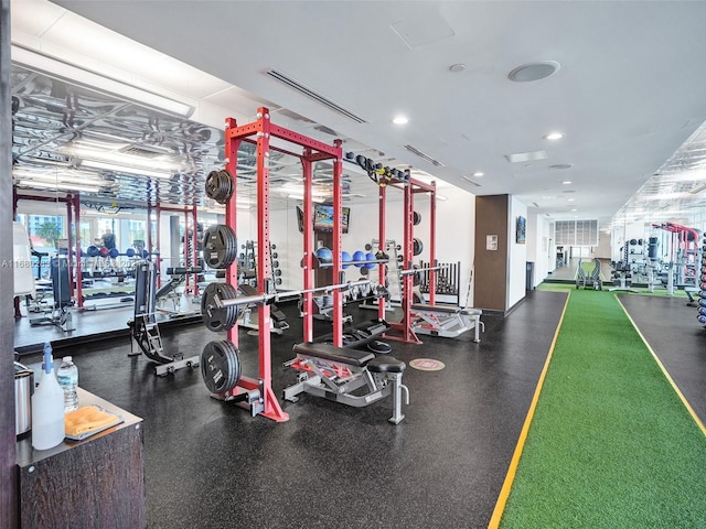 view of workout area