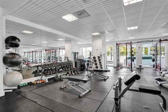 view of exercise room