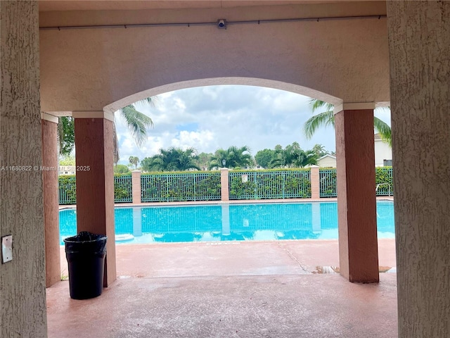 view of pool with a patio