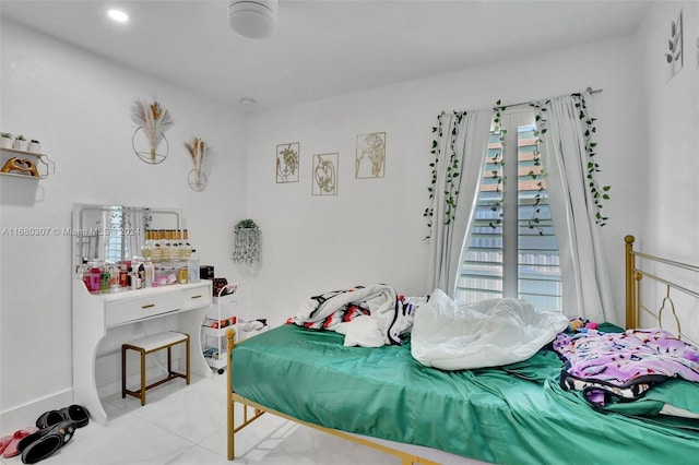 view of tiled bedroom