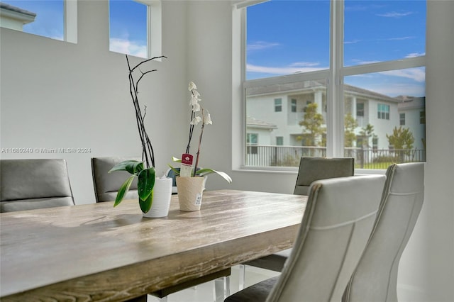 view of dining space