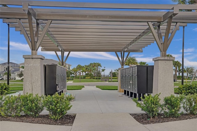 surrounding community featuring a mail area