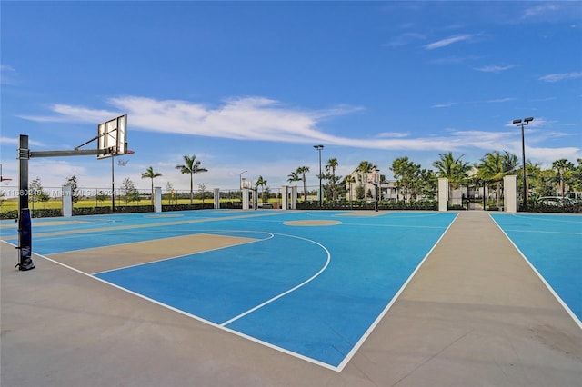 view of basketball court