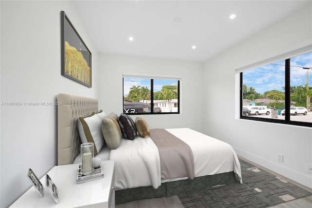 bedroom featuring hardwood / wood-style flooring