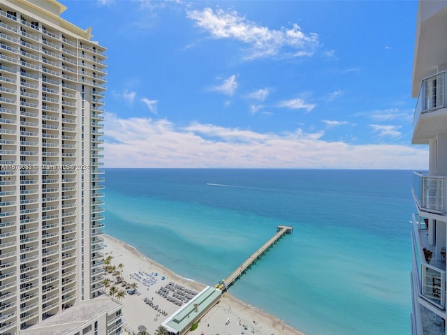 water view with a beach view