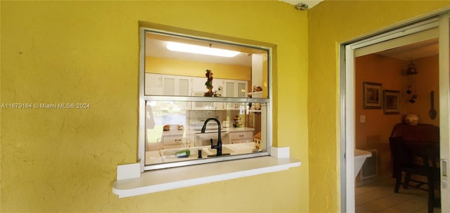 interior space with white cabinets