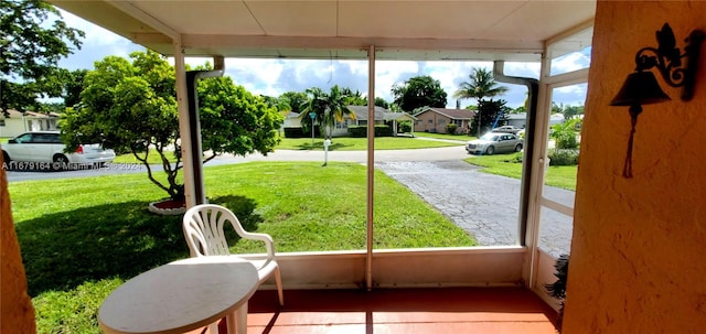 view of sunroom