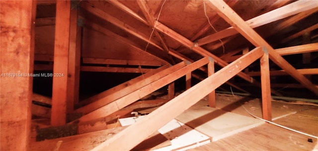 view of attic