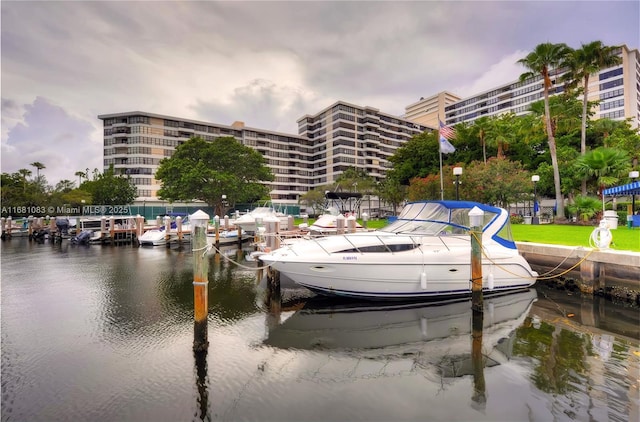 500 Three Islands Blvd Unit 116, Hallandale Beach, FL 33009 - dock area with a water view