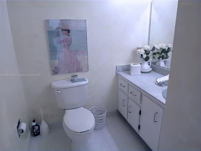 500 Three Islands Blvd Unit 116, Hallandale Beach, FL 33009 - bathroom with vanity, toilet, and tile patterned flooring