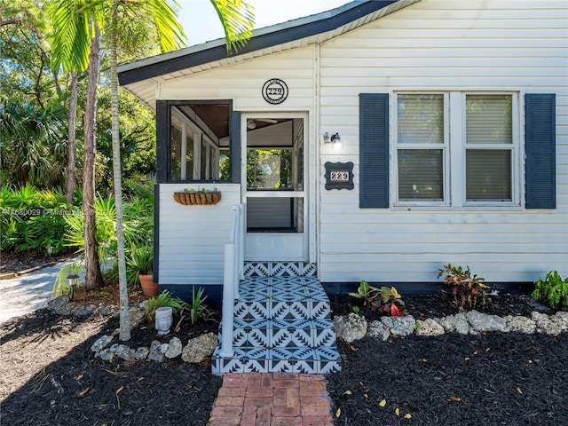 view of doorway to property