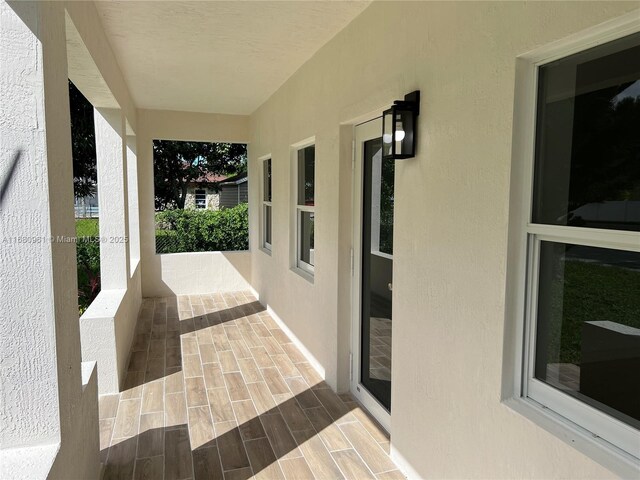 view of patio featuring a porch