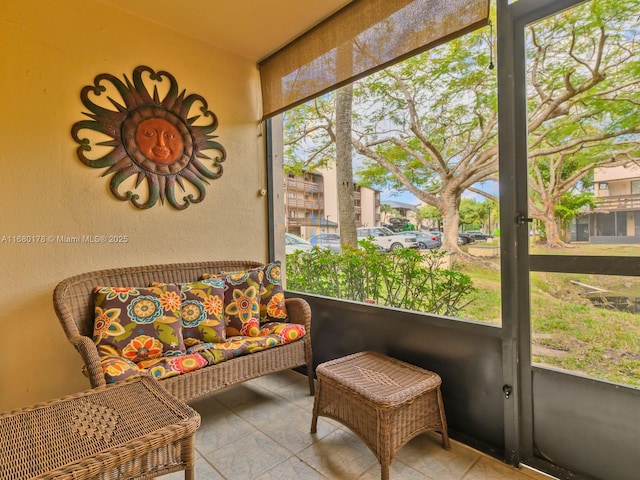 view of sunroom