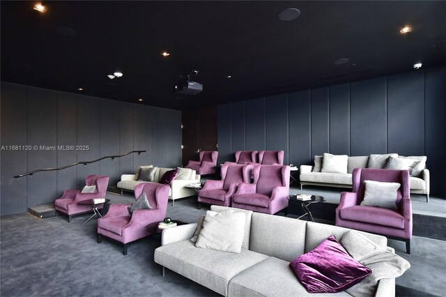 living room with a towering ceiling