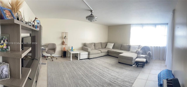 view of tiled living room