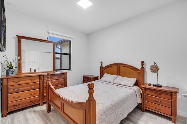 bedroom featuring light wood-type flooring