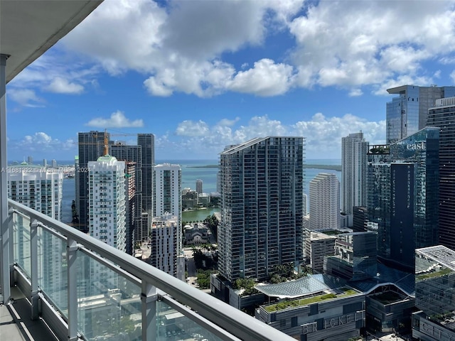 view of city with a water view