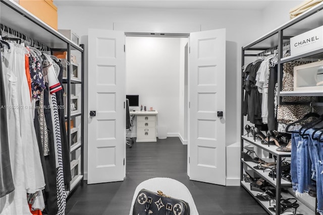 view of walk in closet