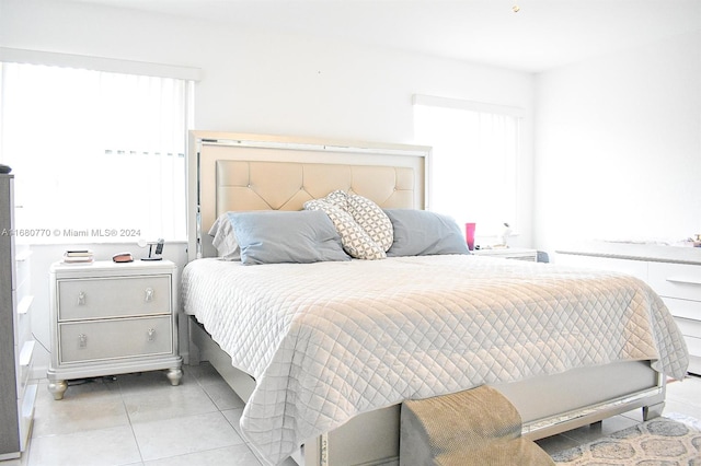 view of tiled bedroom