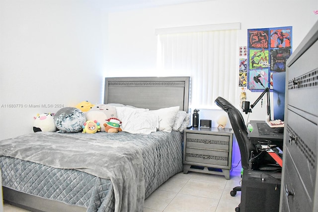 view of tiled bedroom