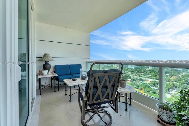 balcony with an outdoor hangout area