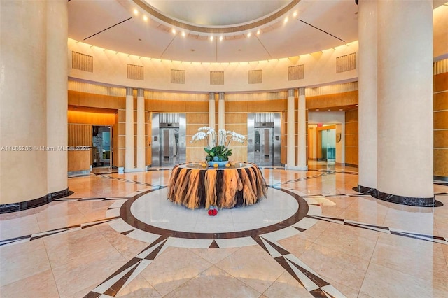 lobby with visible vents