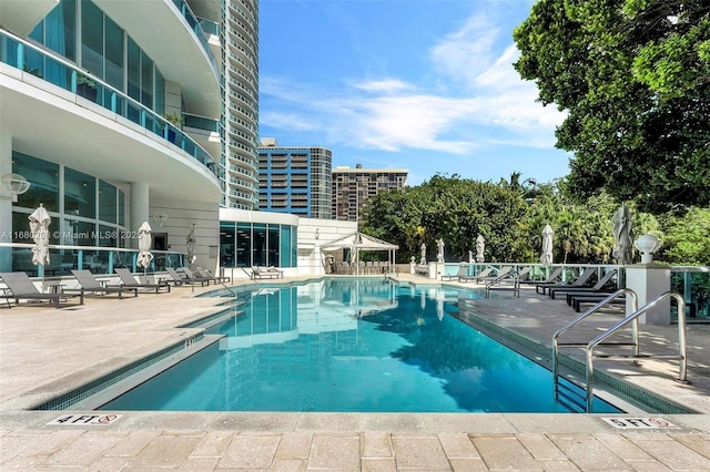 community pool featuring a patio