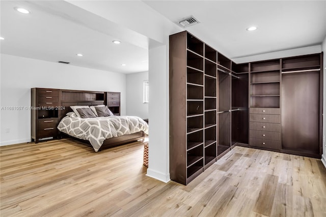 unfurnished bedroom featuring light hardwood / wood-style flooring