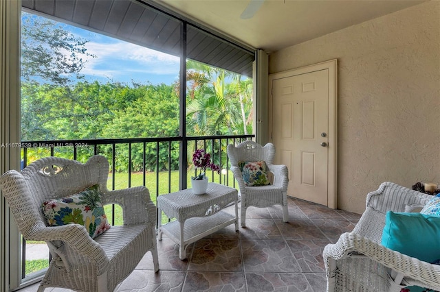 view of sunroom