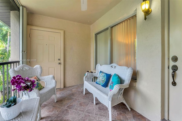 442 Pine Glen Ln Unit D-2, Green Acres, FL 33463 - property entrance featuring stucco siding and a balcony
