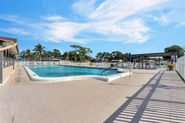 view of pool with a patio