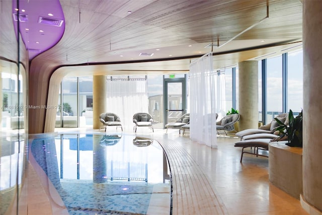 1000 Brickell Plz Unit 3307, Miami, FL 33131 - lobby featuring wooden ceiling