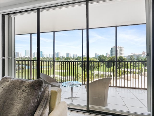 view of sunroom