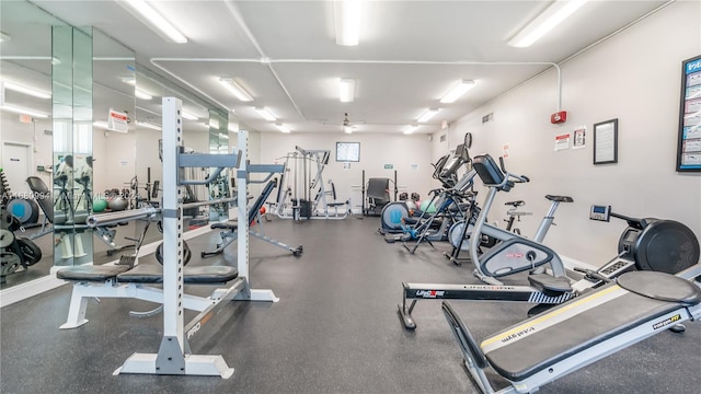 view of exercise room